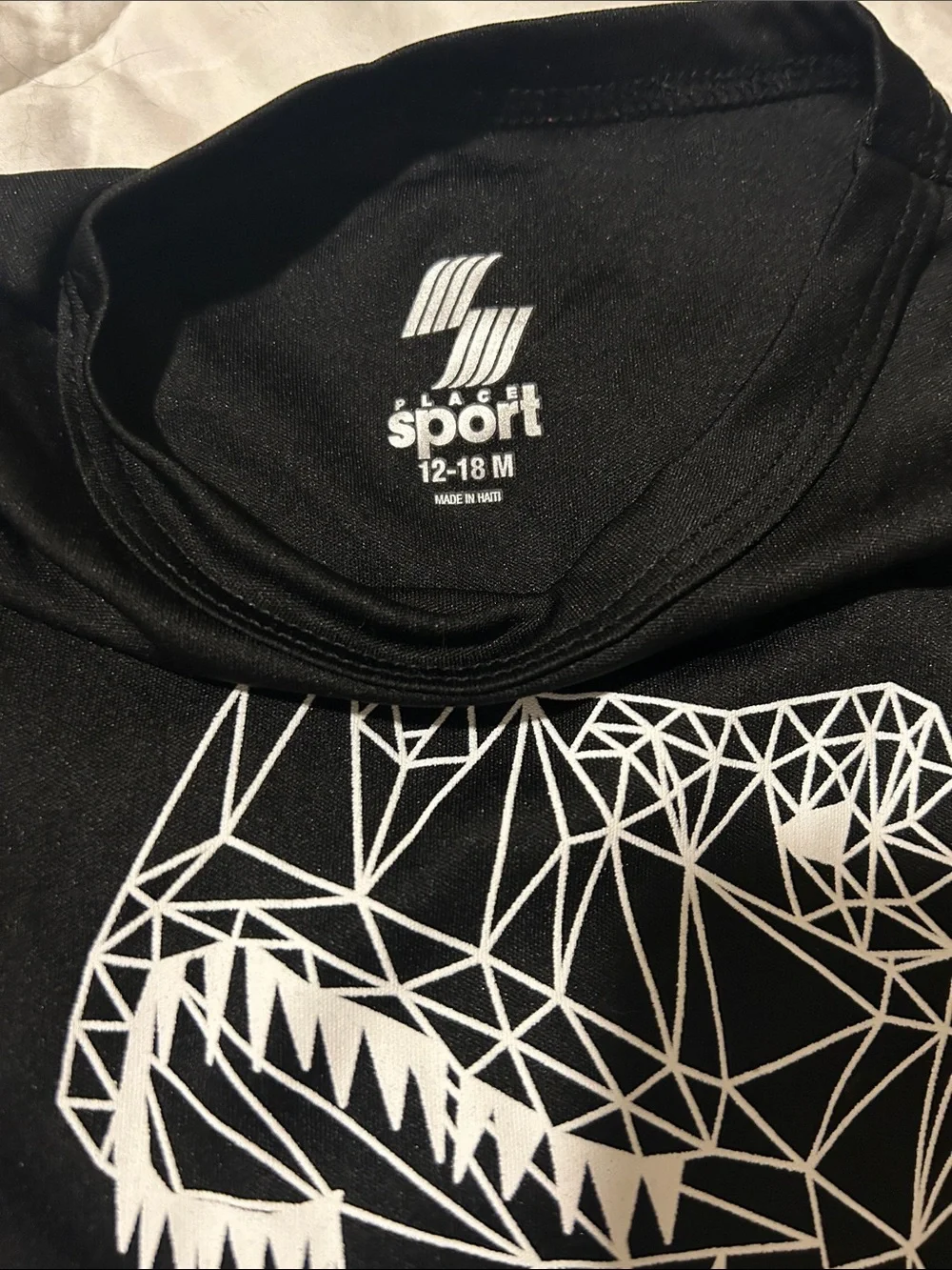The Children’s Place Sport Black T-Rex Short Sleeve Tee 12-18 Months Like A Boss